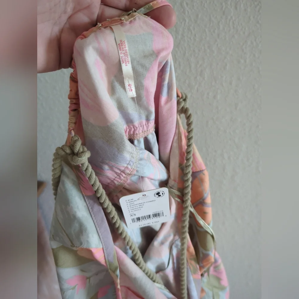 Free People Deserted Island Mini Dress Rainforest Combo Xsmall,smal Summer Beach - Picture 9 of 14